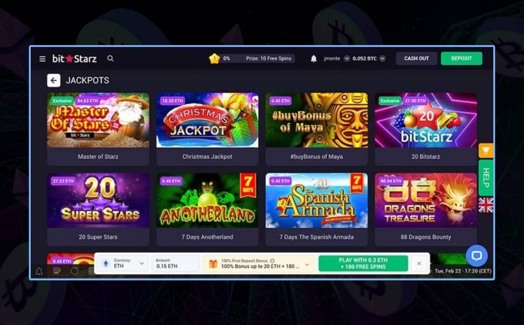 depositing crypto to play games at bitcoin casino