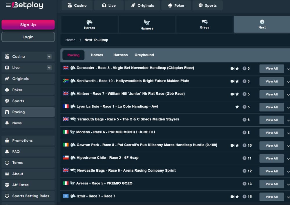 Betplay live casino with real dealers