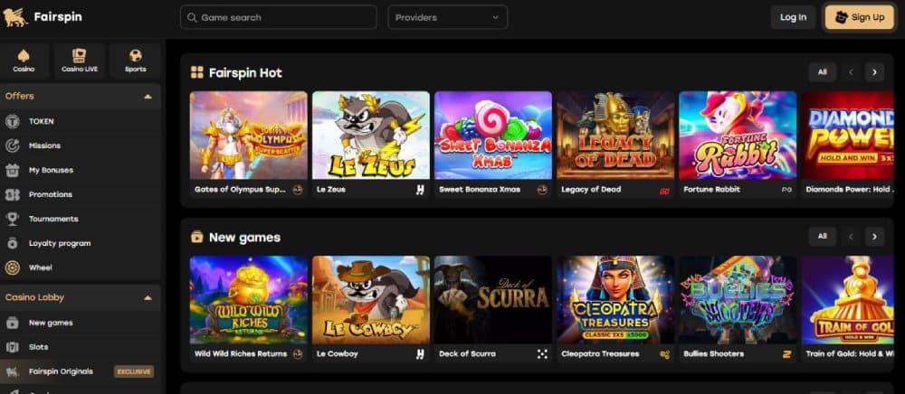 Fairspin Sports Betting Platform
