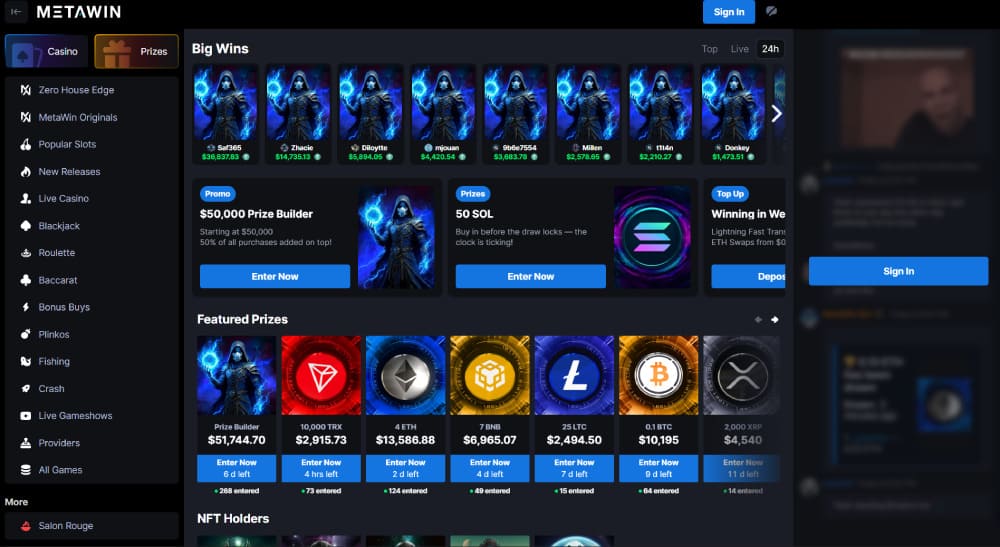 Metawin Casino Bonus Offer
