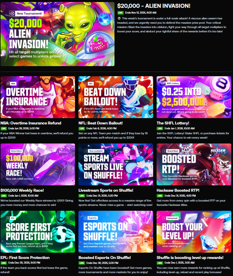 Shuffle Casino Games
